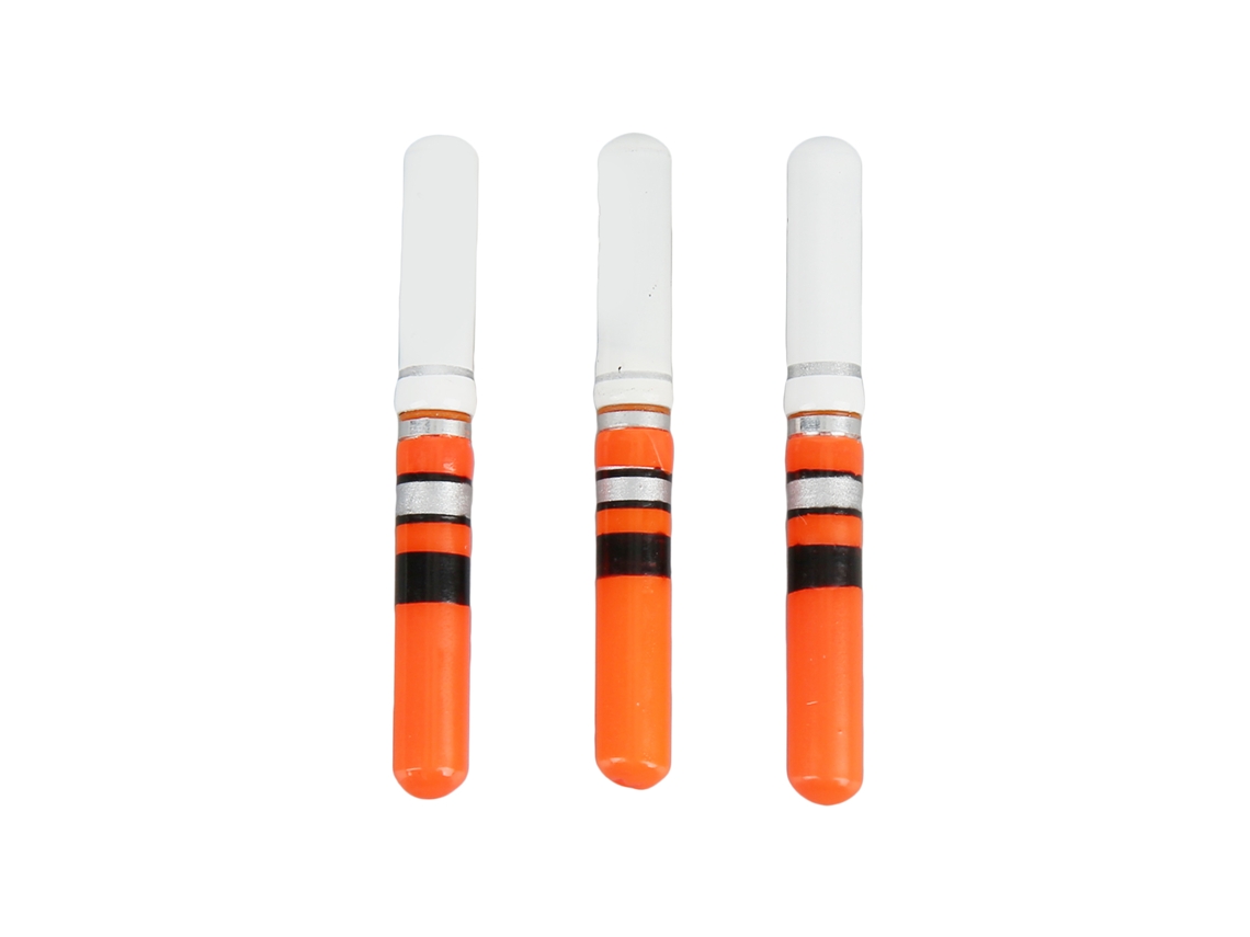 Juego de 3 flotadores cilíndricos LED para pesca nocturna con cola luminosa (sin marca)