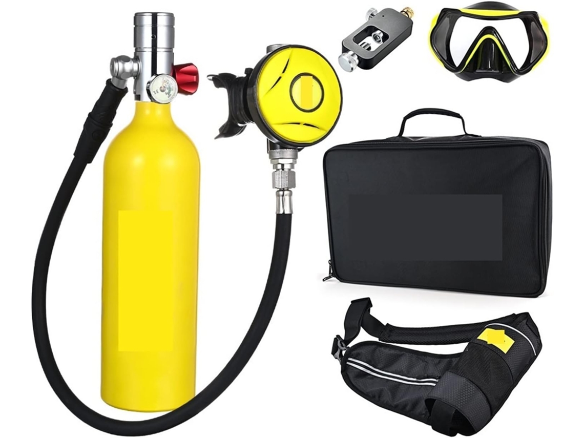 Mini Cilindro De Oxígeno Para Buceo Con Respirador Portátil De 1 Litro De Capacidad (color: