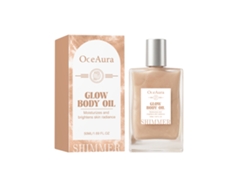 Aceite corporal de brillo radiante para una piel hidratada.