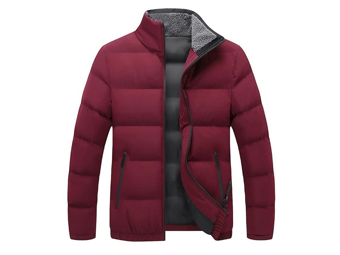 2026-abrigo Casual Outdoor Hombre Con Cuello Alto Relleno Caliente Solido Para Invierno Mystdiy