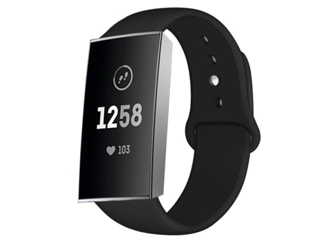 Correa Silicona Líquida para Preto Fitbit by Google Charge 3