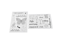 2 Piezas Set De Sellos Transparentes Tpr Para Tarjetas, Sello Limpio, Decoración Y Accesorios De Scrapbooking