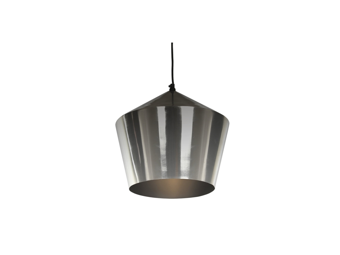 Lampara Techo Metal Cromado Plateado 35x35x32cm