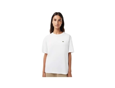 Camiseta LACOSTE Algodón para Mujer (36 - Blanco)