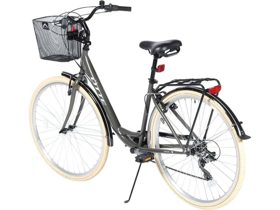 自転車 Suzuki Every Bicicleta de Ciudad OTTE Nebula con Cesta (Gris y Crema - 28