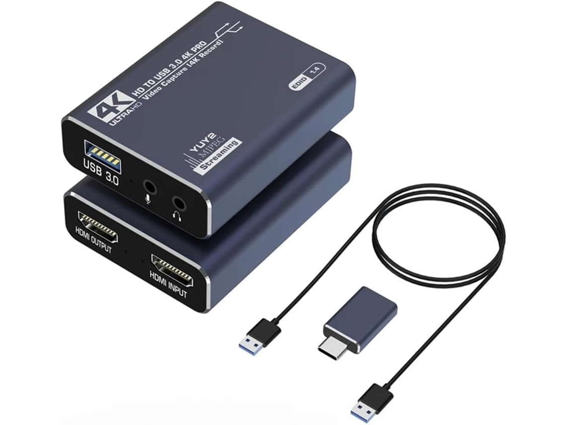 Tarjeta De Captura De Vídeo Hd Ips 1080p Usb-c 4k 60hz 30hz Para Transmisión En Directo