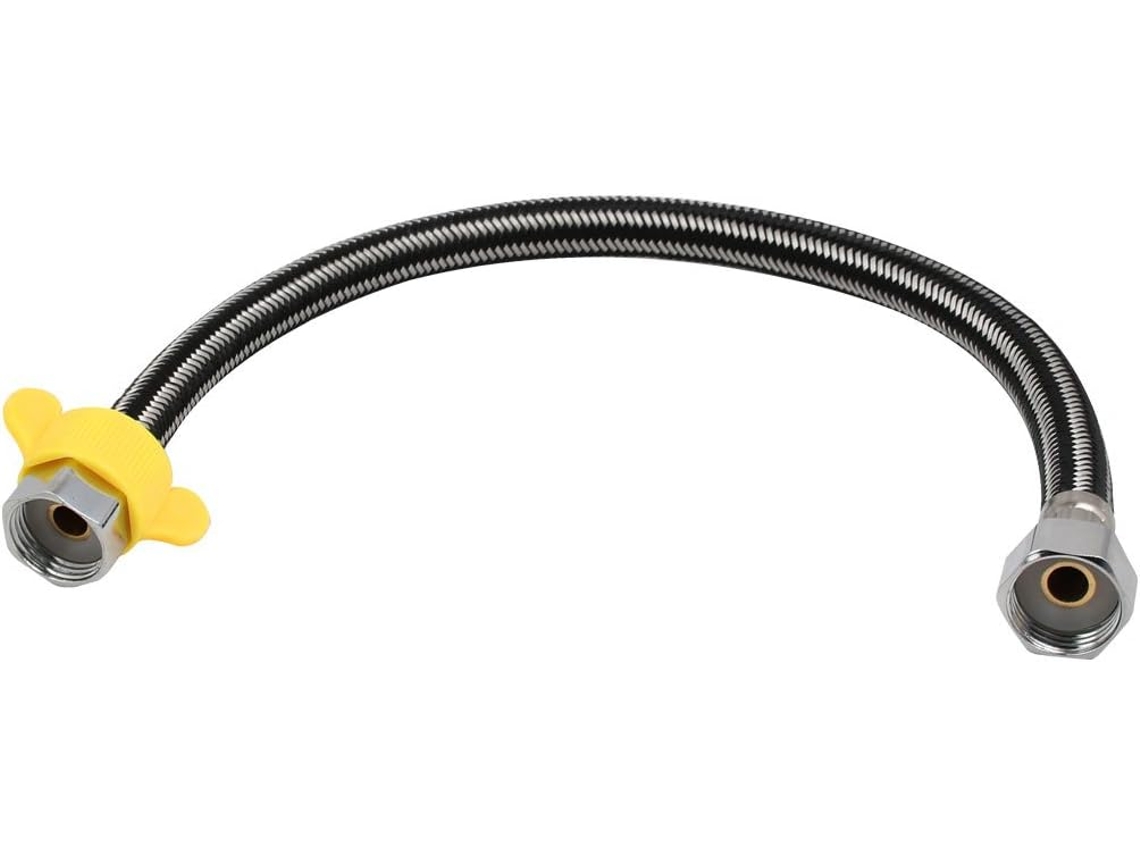 Manguera de suministro de agua con conector para grifo, de nailon trenzado y acero inoxidable 304, 40 cm, CHABERLU