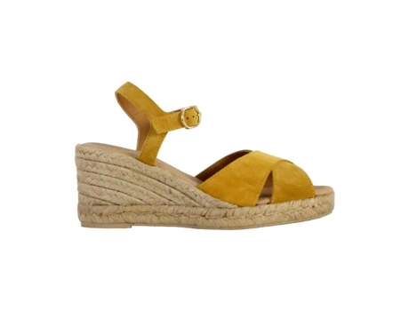 Sandalias de Tacón de Mujer GEOX Gelsa Piel Amarillo (37)