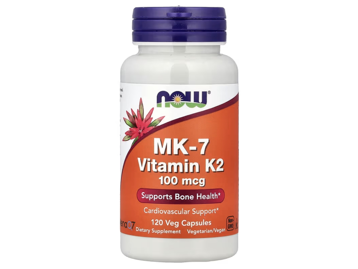 Vitamina K-2 Mk-7, 100 mcg, 120 cápsulas vegetales de Now Foods