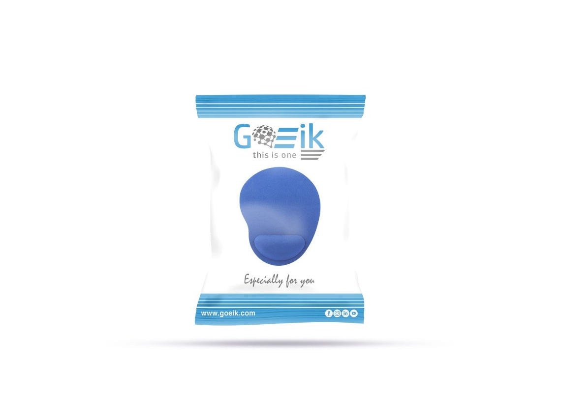 Alfombrilla de ratón antideslizante con reposamuñecas - Azul - GOEIK