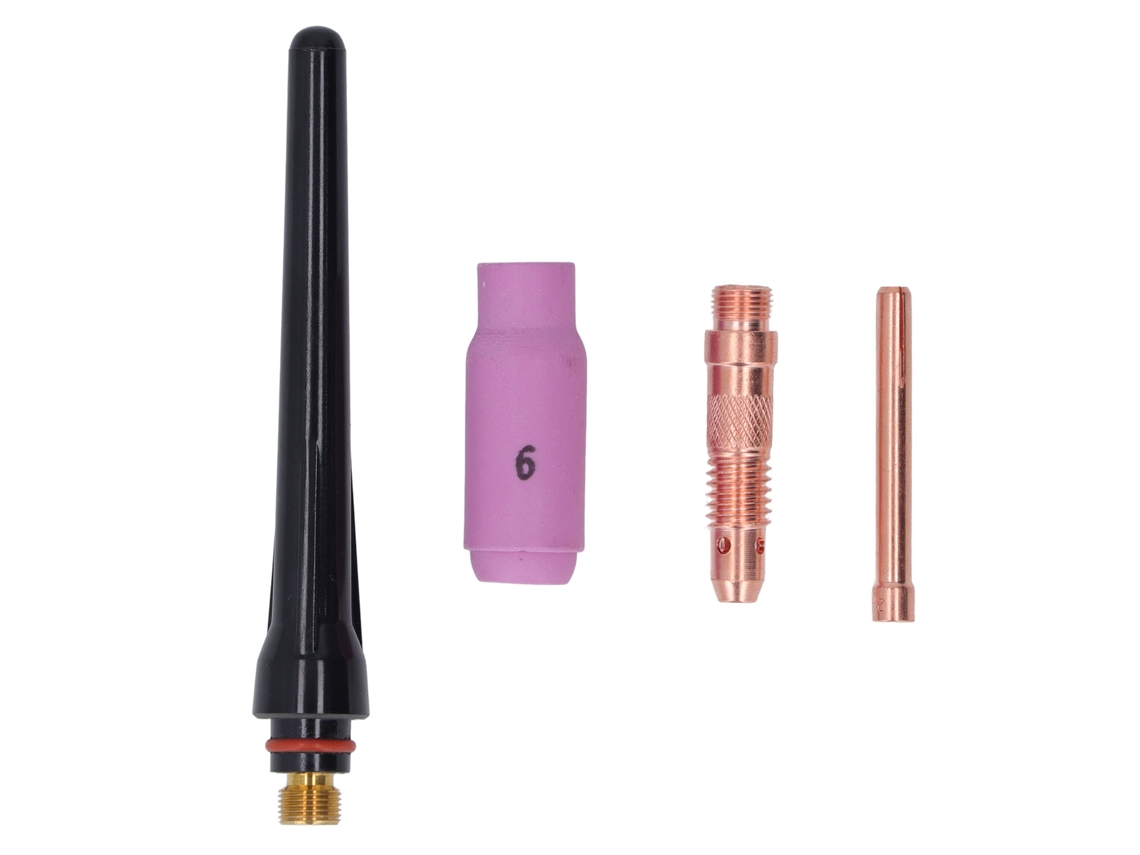 Accesorios Para Soplete De Soldadura Tig: Boquilla Cerámica, Coletera De Electrodo, Tapa Posterior Larga Y Kit De Conectores