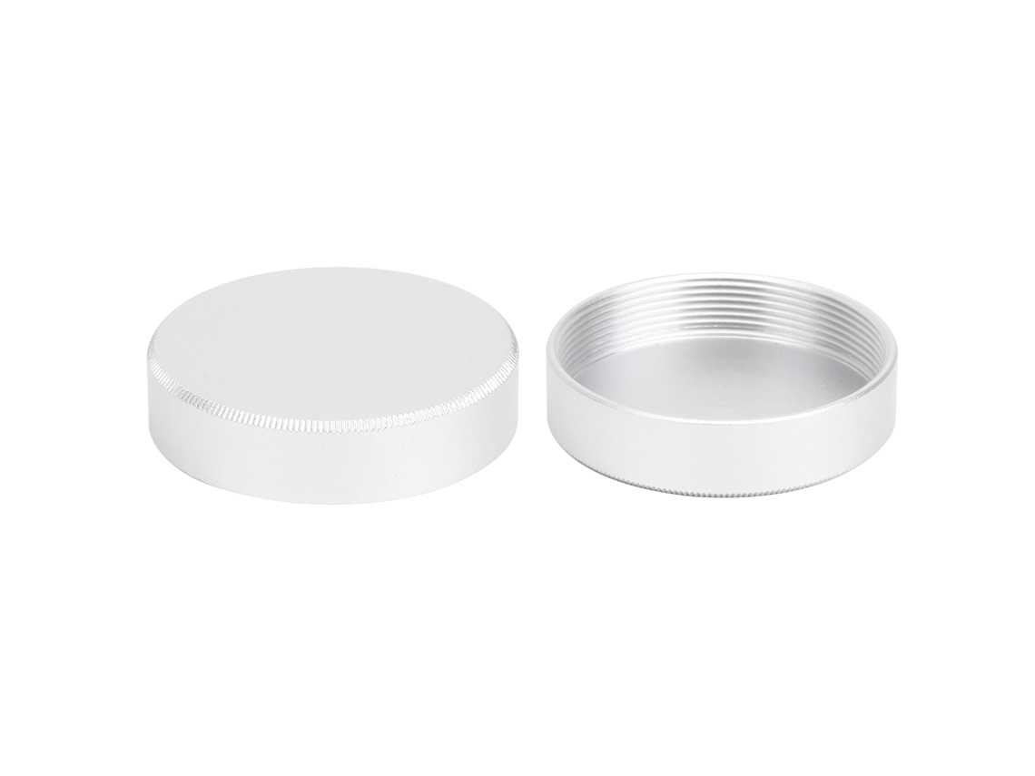TRUYUETY 2 Unidades de Tapa Trasera para Objetivo M42 Tapón Protector de Repuesto Compatible con Cámara M42 Plata