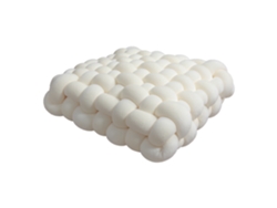 Cojín Trenzado, Suave Y Delicado Para La Piel (blanco) Czhhmart