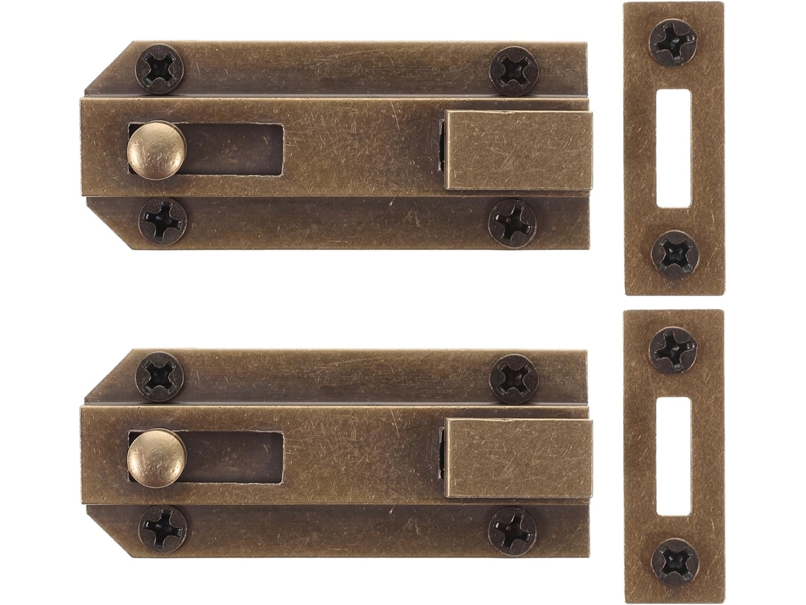 Cerradura Corrediza De Latón Para 2 Puertas, De Alta Dureza, Repuestos, Cerradura.