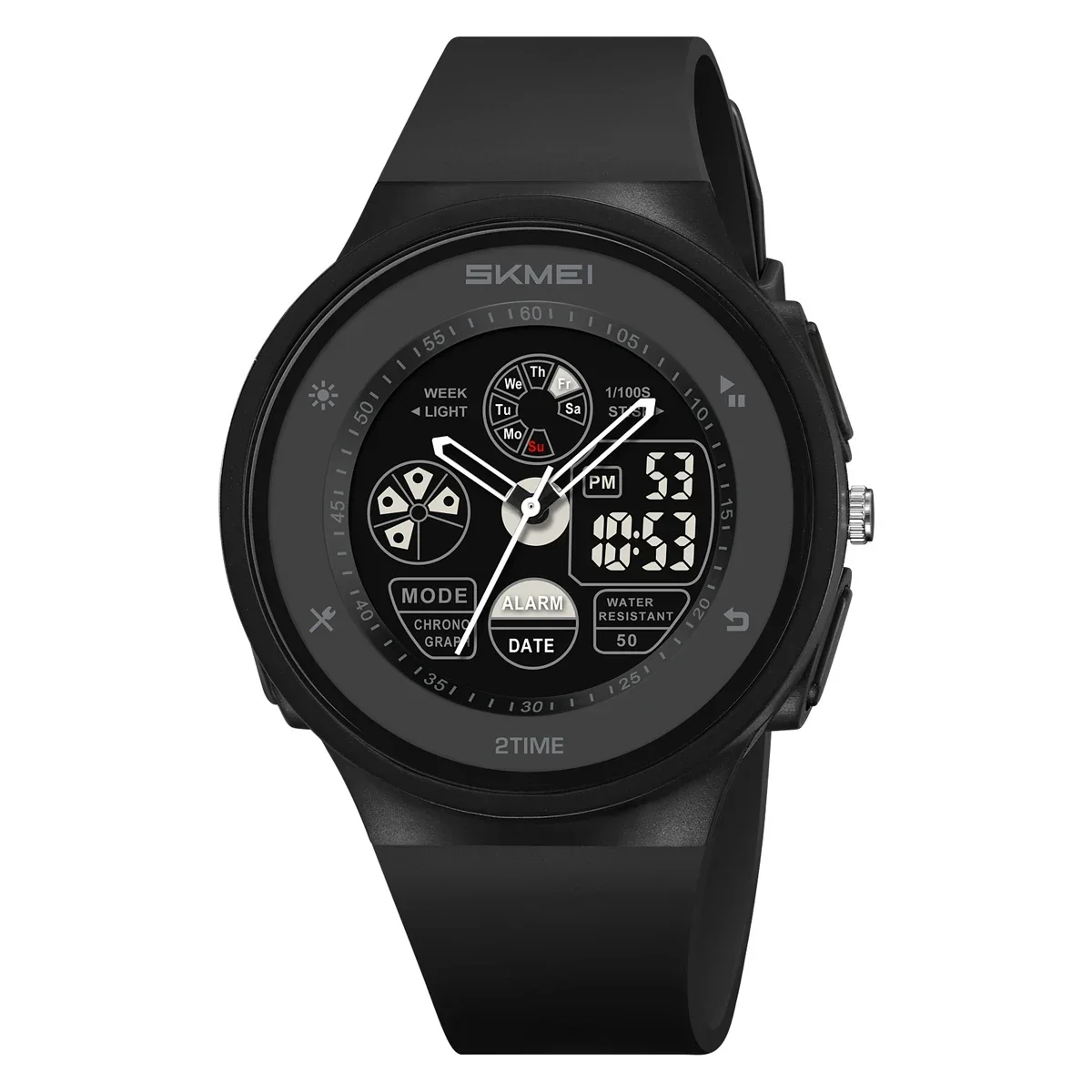 Reloj Deportivo Unisex Informal (negro), Resistente Al Agua.