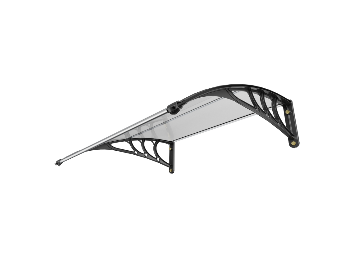 Toldo Succebuy para puertas y ventanas de 96 x 101 cm, lámina de policarbonato con protección contra rayos UV y lluvia.
