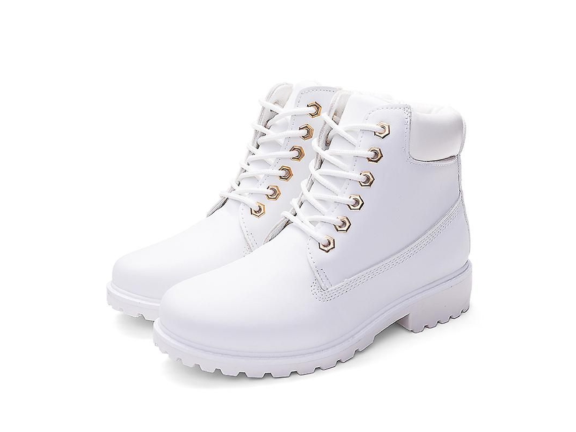 2026-zapatos Martin De Tacón Plano Para Mujer Con Cuello Alto Cálido Fabricación Pu Punta Redonda Cordones Suela De Goma Plantilla Plush