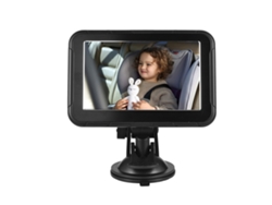 Cámara De Vigilancia Para Bebés En Coche De 5 Pulgadas, 1080p, Con Visión Nocturna Y Rotación De 360°.