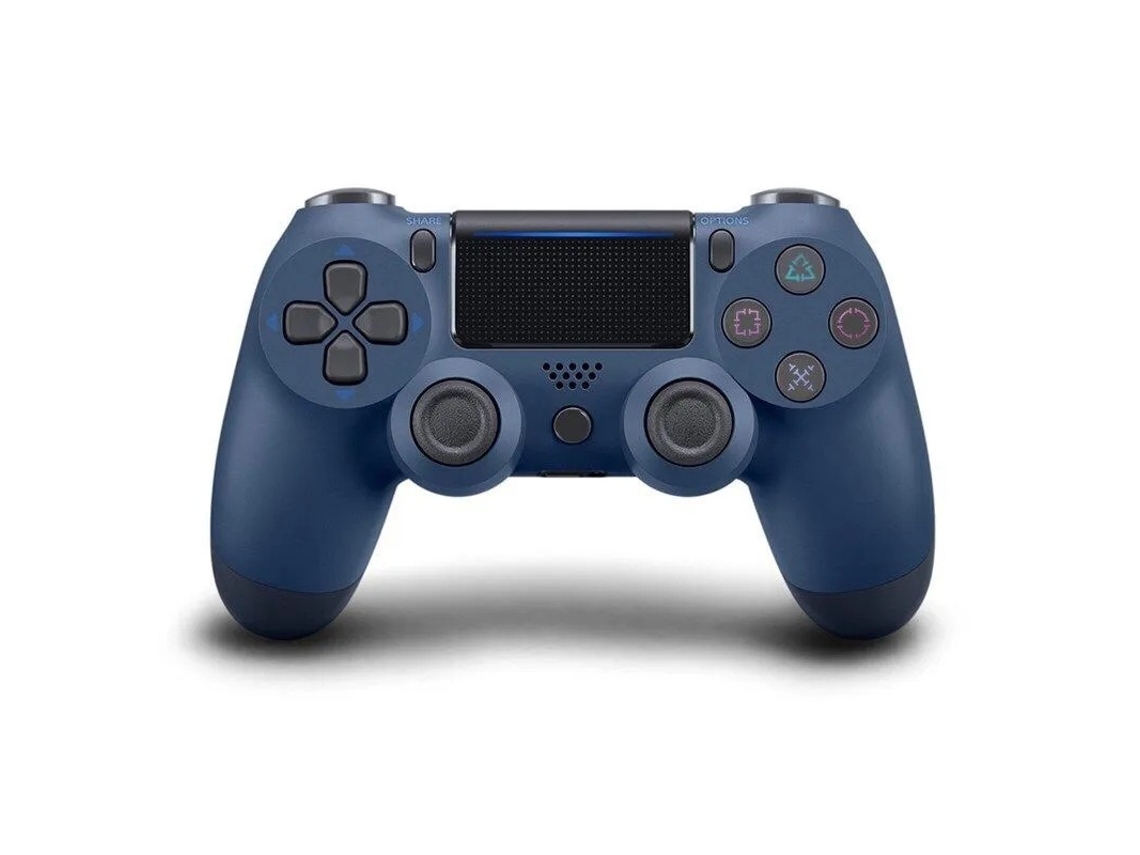 Mando Bluetooth Azul Medianoche, Compatible Con Ps4 Y Pc, De Diseño Ergonómico, Con Función De Vibración Y Batería De Larga Duración.