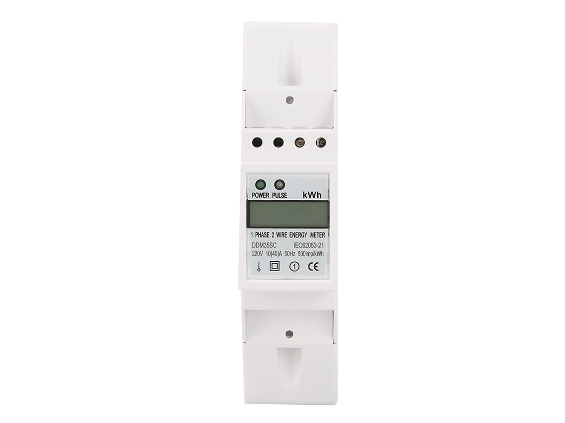 Medidor De Energía Monofásico De 2 Polos Con Pantalla Lcd Para Riel Din, 10(40)a, 220v, 50/60hz, Ddm35sc