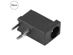 50 Conectores Cilíndricos De Cc De 3,5*1,3 Mm, 30 V/0,5 A Para Placas De Circuito Impreso.
