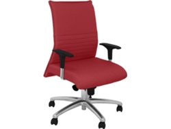 Silla de Escritorio Ejecutiva PYC Albacete XL Rojo con ruedas antiarañazos (Brazos Ajustables - Tejido)