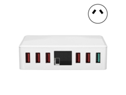 Carregador Usb Com 6 Portas Qc 3.0 Estação De Carregamento Rápido Com Display Digital Inteligente 100‑240v