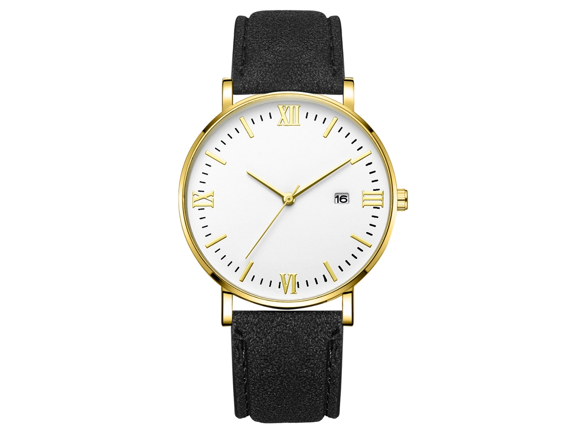 Reloj De Cuarzo Con Correa De Cuero Pu Estilo Simple Y Moderno Decoración Mano