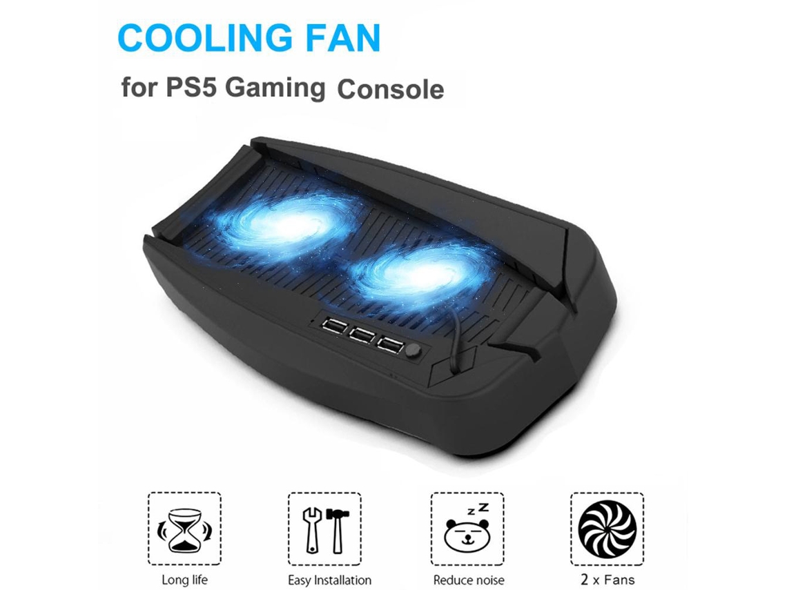 Suporte De Resfriamento Com Ventilador E Hub Para Console Ps5 Versão Digital E Cd-rom Bracket