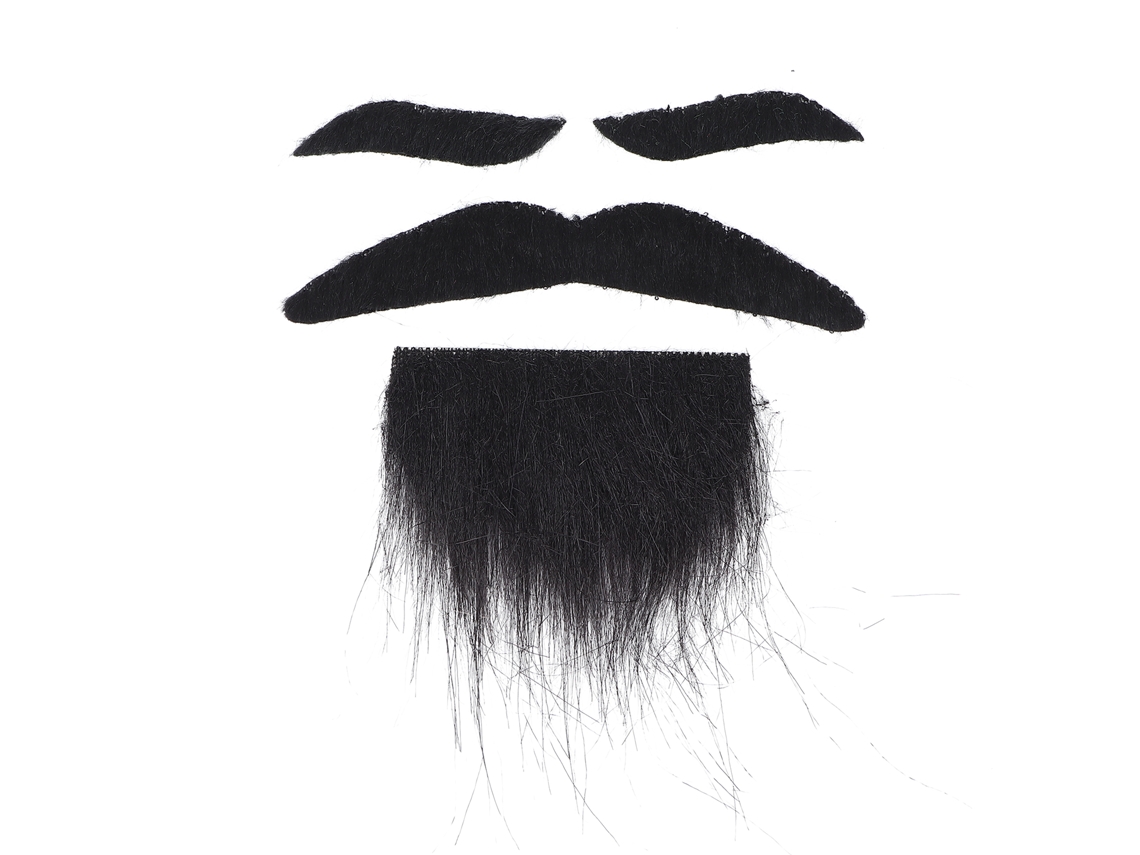 Disfraz De Barba Y Bigote Falso Para Fiesta De Halloween Con Cejas Autoadhesivo Accesorio De Disfraz