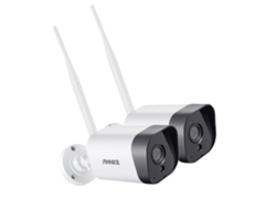 Cámara inalámbrica, resolución de 5 MP, visión nocturna de hasta 30 metros, audio bidireccional, 2 cámaras OEM