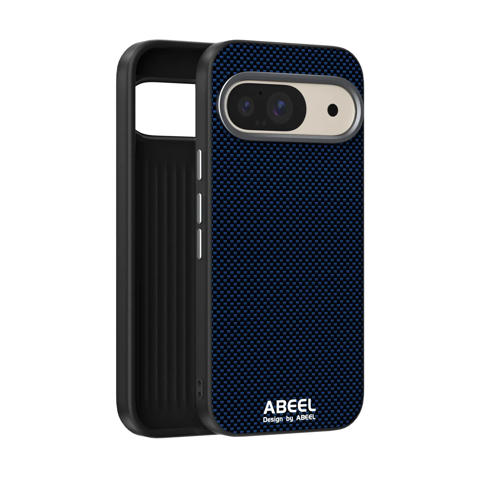 (azul, Google Pixel 10) Para Magsafe Lente Metálica Ultrafina Con Absorción Magnética Fibra De Carbono Texturizado Funda Antichoque