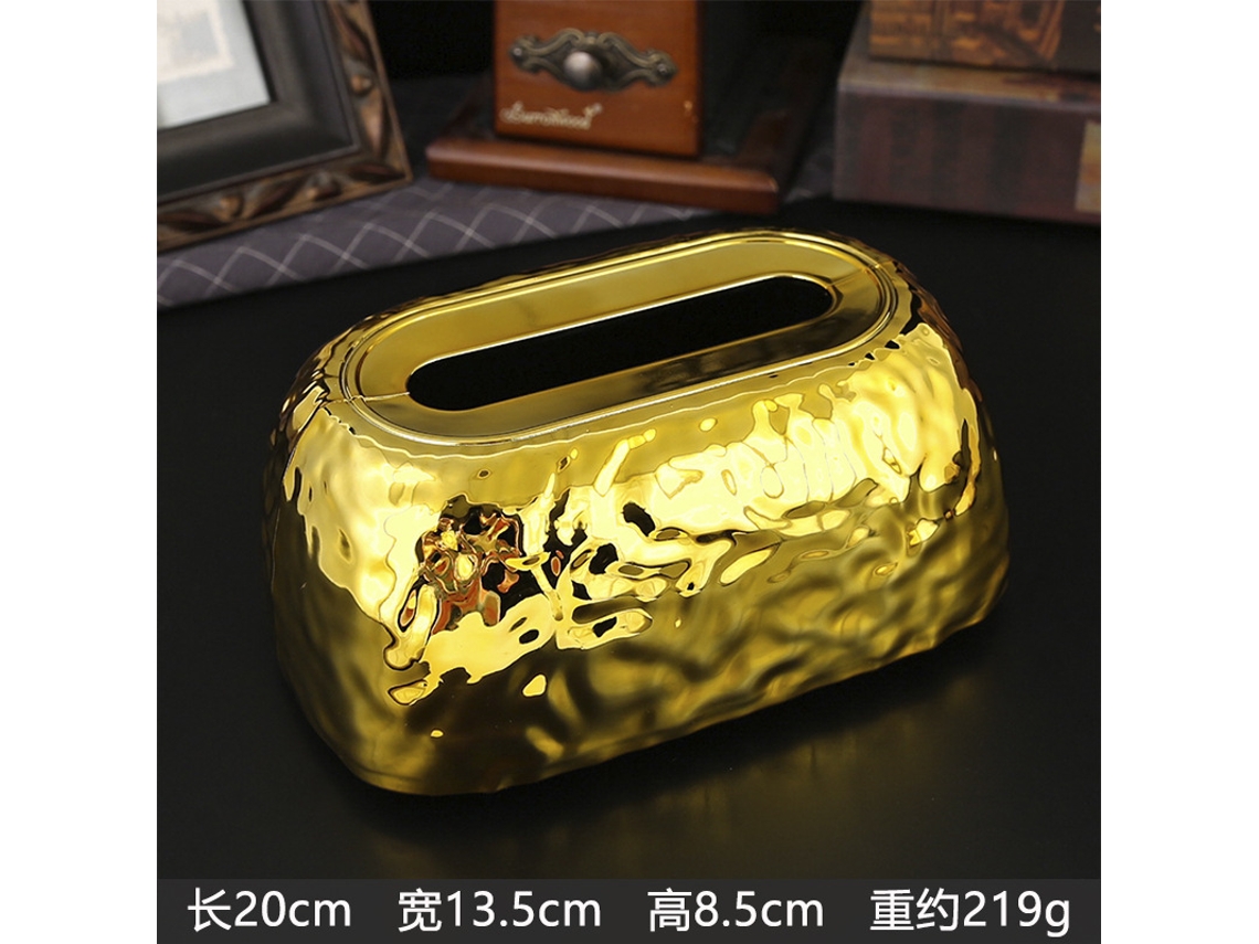 Caja De Pañuelos De Acrílico De Lujo (oro Brillante)