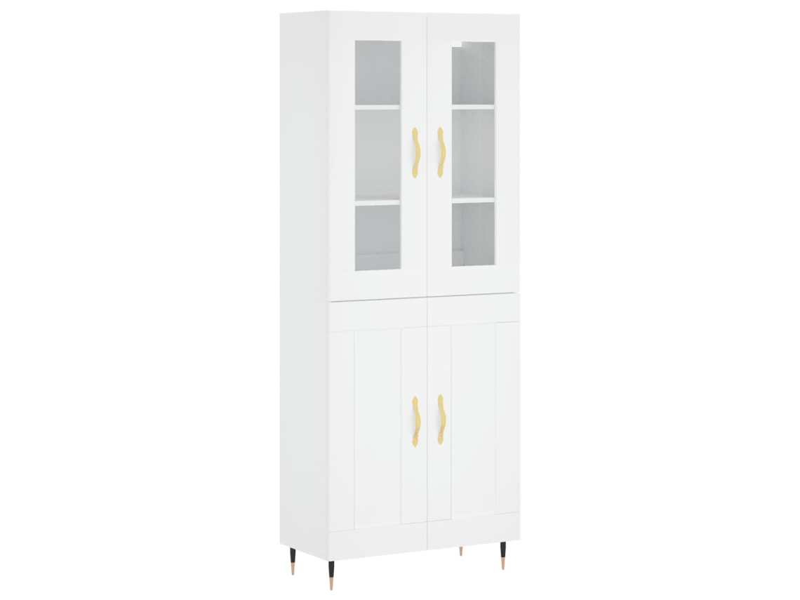 Maison Exclusive - Aparador Alto Madera Contrachapada Blanco 69,5x34x180 Cm