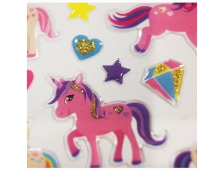 Pegatinas - Unicornios - Pequeño Pony - Purpurina - Epoxi