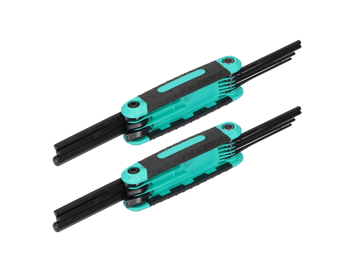 Juego De 2 Llaves Allen Plegables 8 En 1 De 1,5 A 8 Mm, Herramienta Manual Multifuncional Para Apretar Y Aflojar Tornillos.