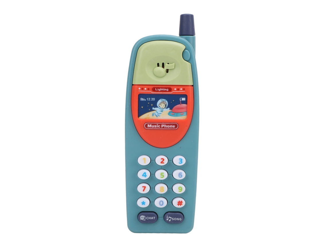 Rebe-teléfono Juguete Para Bebés Y Niños Pequeños, Teléfono Móvil Educativo Con Música, Plástico Azul Claro