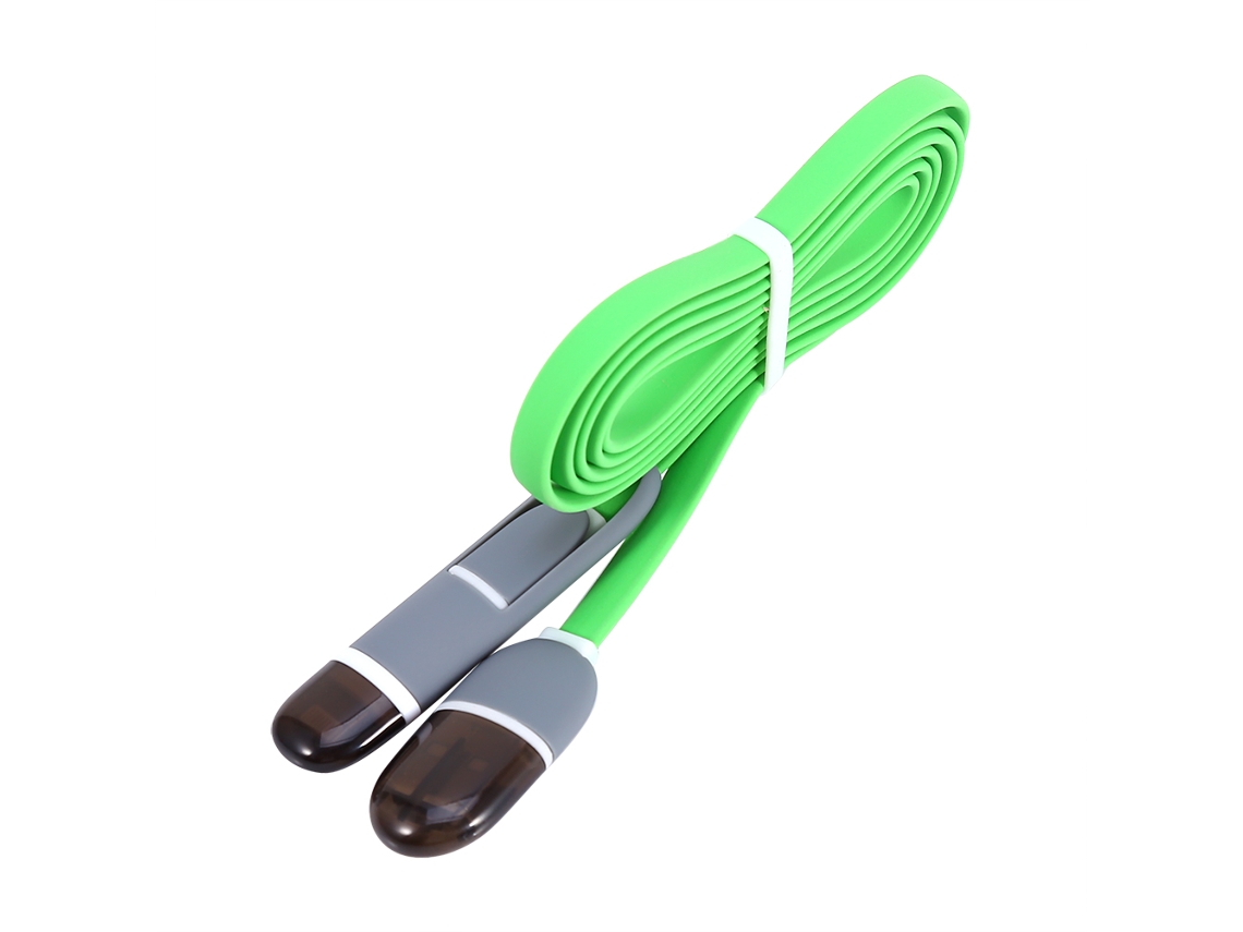 Cable de datos EOOCOO (Android, Apple, verde, 2 en 1)