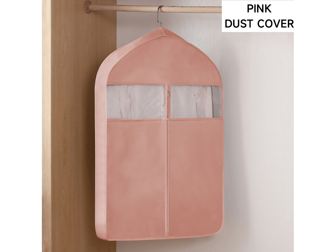 2 fundas para ropa, bolsa gruesa de tela no tejida, resistente al polvo, Digitallab (rosa/60 x 10 x 128 cm)