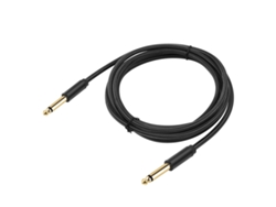 Cable de guitarra profesional de 1/4 de pulgada y 6,35 mm (macho a macho), trenzado de nailon para amplificadores, bajos, teclados y altavoces.