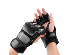 Guantes De Boxeo Sin Dedos Para Boxeo, Kickboxing, Entrenamiento Y Uso Con Saco De Boxeo, Para Hombres Y Mujeres - Color Negro.