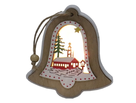 Luces de Navidad ZMDECQNA Adornos Colgantes Luz Decoraciones Ligeras Suministros Decoración Madera Marrón