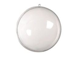 Juego de 5 bolas navideñas de plástico transparente, adornos esféricos para árboles de Navidad, para rellenar. Hengjian