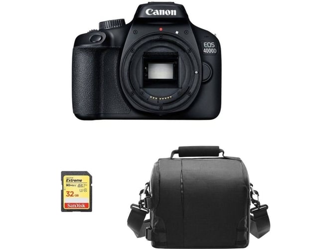 Kit Cámara Réflex CANON EOS 4000D SD32GB + Bolsa