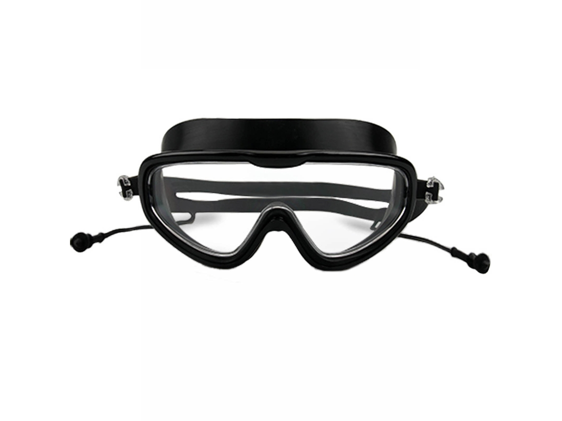 Gafas De Natación Para Adultos, Antivaho, Impermeables, De Alta Definición, Montura Grande, Color Negro.