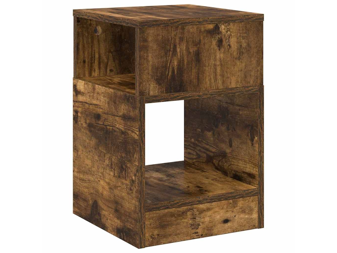 Mesa auxiliar de roble ahumado 30,5 x 30 x 45 cm MAISON EXCLUSIVE