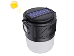 (negro) Luz Solar Para Acampar Al Aire Libre Con Inserción De Tarjeta Fm Y Altavoz Bluetooth