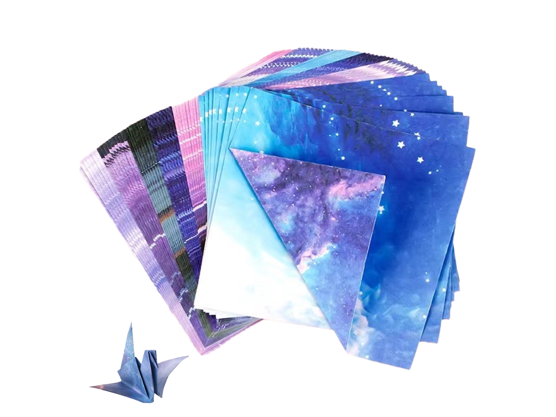 Kit de papel para origami - 200 hojas, colores brillantes, doble cara para manualidades NEVEANCE