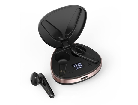 Chronus True Wireless Earbuds Auriculares Bluetooth 5.0 Estuche de carga inalámbrica Cancelación de ruido Tiempo BISBISOUS