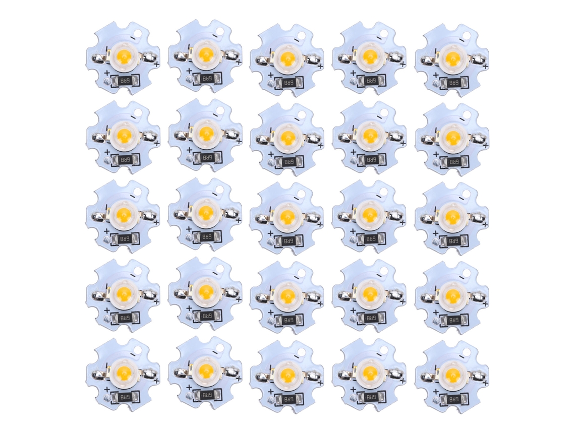 2026-25 Piezas Chips Led 5v 1w 200lm Perlas De Lámpara Led Para Focos Diy Luz Amarilla 588‑590nm
